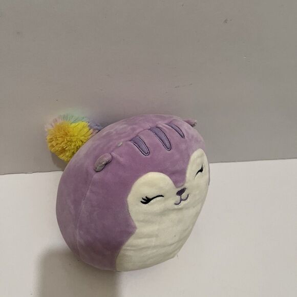 Squishmallows Sydnee the Squirrel Lilac Purple 7" Spring Colorful Tail Plush - Picture 3 of 8